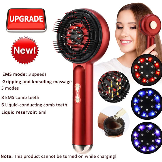 Infrared Hair Regrowth Brush – Scalp Massager & Anti-Hair Loss Comb