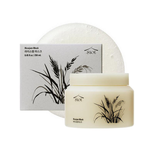 SIOT Rice Jam Mask 8.45Oz | Korean Rice Brightening & Hydrating Wash-Off Face & Body Mask | Gentle Exfoliating, Glow & Smooth Skin Care Lightweight Moisturizing Radiant Sensitive Skin